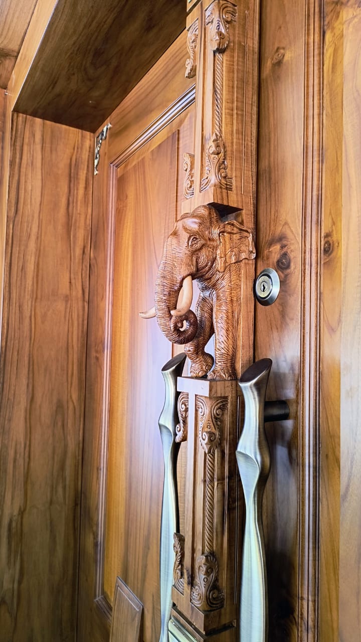 wooden carved door